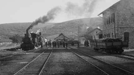Oldtime126 - East of the Jordan and Dead Sea. Railway station at Amman